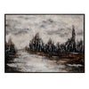 Crestview Winter Woods Wall Art Painting | Brown & Black | 34 x 46