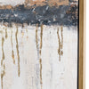 Crestview Wall Art Painting | Cascading Gold Accents | Brown White 49 x 59