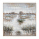 Crestview Lake Landscape Canvas Painting Wall Art | Brown | 50 x 50 Square