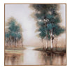 Crestview Framed Landscape Painting Canvas Wall | Blue 40 x 40 Square