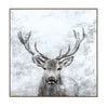 Crestview Deer Buck Canvas Wall Art Painting | Brown White | 40 x 40 Square