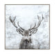 Crestview Deer Buck Canvas Wall Art Painting | Brown White | 40 x 40 Square