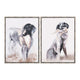 Crestview Hunting Dog Wall Art Painting Set of 2 | Brown & Black 24 x 32