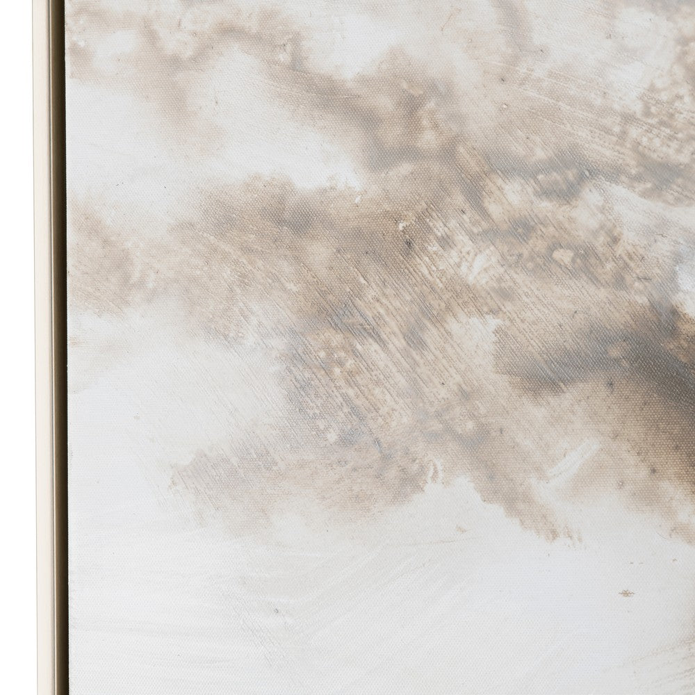 Crestview Natural Abstract Marbled Canvas Wall Art | Brown Gray 48 x 72