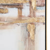 Crestview Wall Painting Set of 2 | Hand Painted Gold Accent Abstract Art