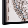 Crestview 6pc North America Atlas Canvas Wall Art Set | Brown Black