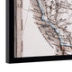 Crestview 6pc North America Atlas Canvas Wall Art Set | Brown Black