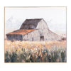 Crestview Barn Landscape Wall Painting | 36 x 40 Natural Oak Frame