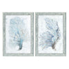Crestview 2pc Coral Mosaic Wall Art Painting Set | 24 x 34 Blue & Gray