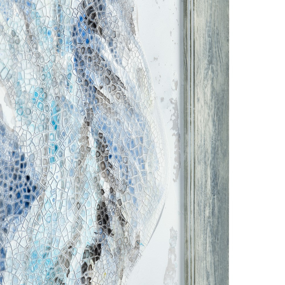 Crestview 2pc Coral Mosaic Wall Art Painting Set | 24 x 34 Blue & Gray