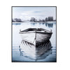 Crestview Modern Coastal Wall Art Painting | Black Gray Boat | 40 x 50 Frame
