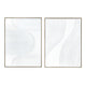 Crestview Framed Textured Abstract Wall Art Set of 2 | White | Gray Strokes