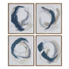Crestview 4pc Abstract Framed Wall Art Set | Blue & Gray 24 x 28