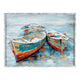 Crestview Framed Coastal Painted Wall Art | Boats At Rest Blue 36 x 48