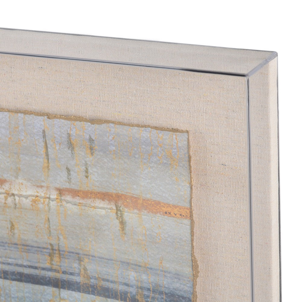 Crestview Henz Framed Wall Art | 22x24 Canvas | Pale Blue & Gray Abstract