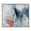 Crestview Abstract Framed Wall Art | 48x56 Blue | Gold Foil & White Canvas