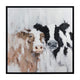 Crestview Abstract Cow Painting | 36" Square Framed Art | Black & Brown