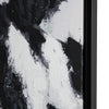 Crestview Abstract Cow Painting | 36" Square Framed Art | Black & Brown