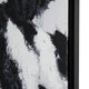 Crestview Abstract Cow Painting | 36" Square Framed Art | Black & Brown