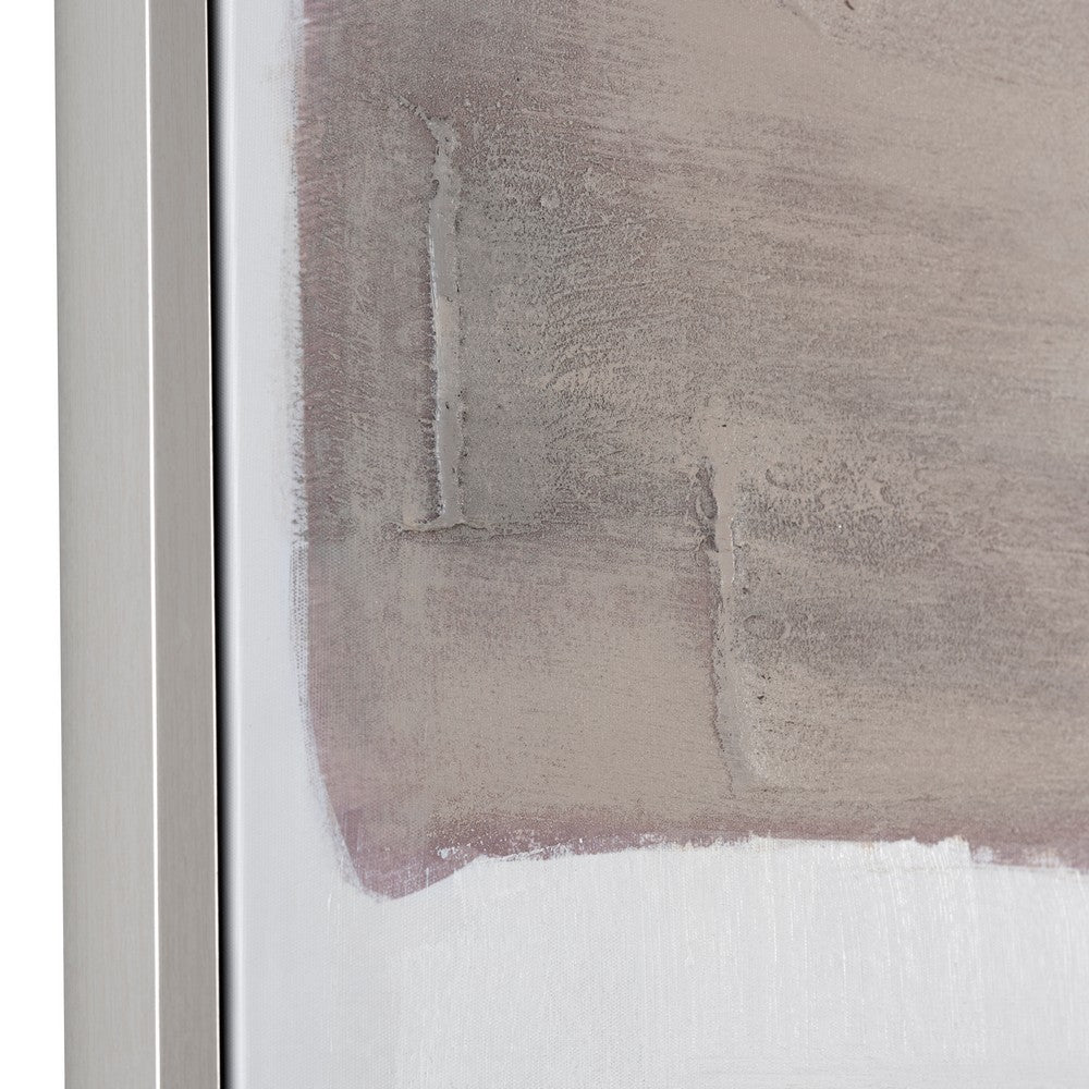 Crestview Teni Wall Art | Framed 35x47 Color Block Canvas | Tan Brown White