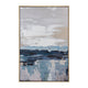 Crestview Wall Art Abstract Seascape | Framed 39x59 Gold | Blue & Beige