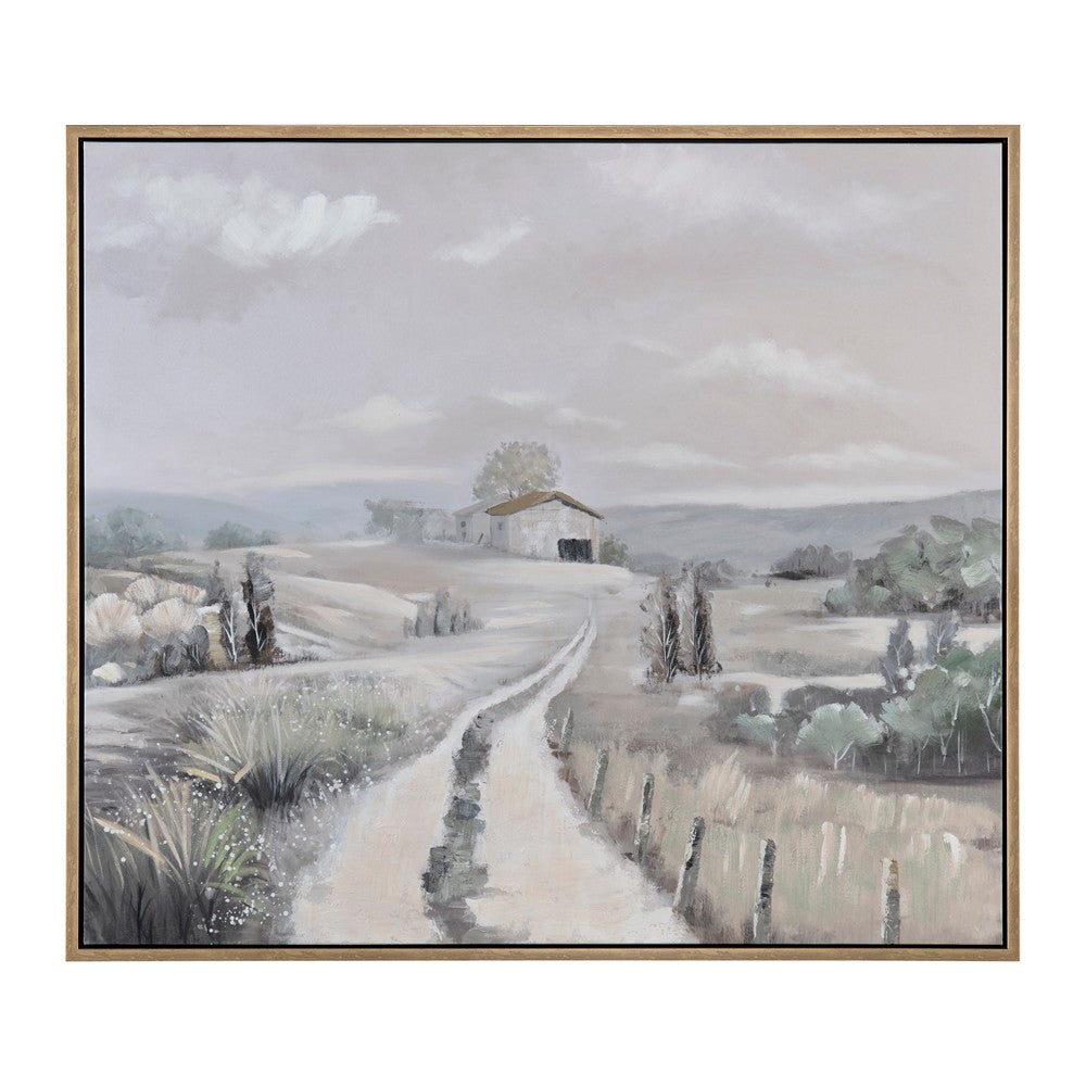 Crestview Kia Farm Road Landscape Wall Art | Framed 39x49 Hand Painted