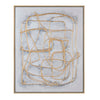 Crestview Modern Gilded Lines Framed Wall Art | 42x52 Bright Gold