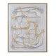 Crestview Modern Gilded Lines Framed Wall Art | 42x52 Bright Gold