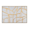 Crestview Sely Modern Wall Art | 50x74 Gallery Framed Canvas Gold Lines