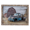 Crestview Tiya Framed Farmhouse Truck Wall Art | Blue & Brown | 30x40
