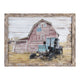 Crestview Tiya Framed Wall Painting | Rustic Blue Farmhouse Tractor 30 x 40
