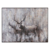 Crestview XL Framed Antler Canvas Wall Art | Natural Brown Gray | 36 x 48