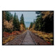 Crestview Fall Landscape with Railroad Wall Painting | Brown 32 x 48 Framed