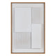 Crestview Rige Framed Wood Wall Art Panel | 3D Carved Cream Brown 24 x 36