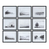 Crestview 9pc Framed Landscape Wall Art Set | Charcoal Black & White 20x24