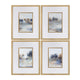 Crestview 4pc Watercolor Landscape Wall Art Set | Gold Frames 20x24