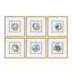 Crestview 6pc Abstract Wall Art Set | Blue | Gold Foil 22" Square Frames