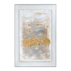 Crestview Seni Abstract Wall Painting | Acrylic White Gold | 24 x 36 Frame