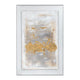 Crestview Seni Abstract Wall Painting | Acrylic White Gold | 24 x 36 Frame
