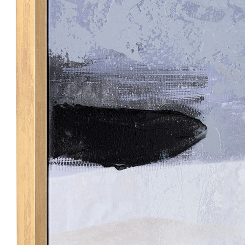 59x79 Wall Art Painting | Abstract Pastel Landscape Canvas with Gold Frame