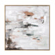 49 x 49 Wall Art Decor | Framed Abstract Canvas Painting | Orange Tan Green