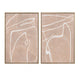Framed Wall Art Set of 2 | Abstract White Detailing | Light Orange 39x59