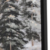 Framed Wall Art Set of 2 | Winter Mountain Landscape | Black | White 39x49