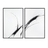 Framed Wall Art Set of 2 | Minimalist Black & White Abstract Print 39x59