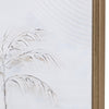Wall Art | Minimalist Textured Palm Tree Print | 52" Square Gold Frame