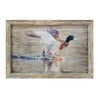 24 x 36 Wall Art Painting | Duck Landing Artwork | Rustic Wood Frame