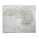 50 x 60 Framed Wall Art | Elegant Textured Swirl Canvas with Gold | White