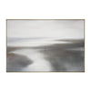 Wall Art | Abstract Water Landscape on Canvas | Brown Gray 40x60 Wood Frame