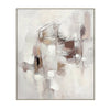 Framed Wall Art | Abstract Hand-Painted Pink & Brown Canvas | 60x70