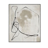 Rofy Large Wall Art | Abstract Line Painting | Black Taupe 50x60 Frame